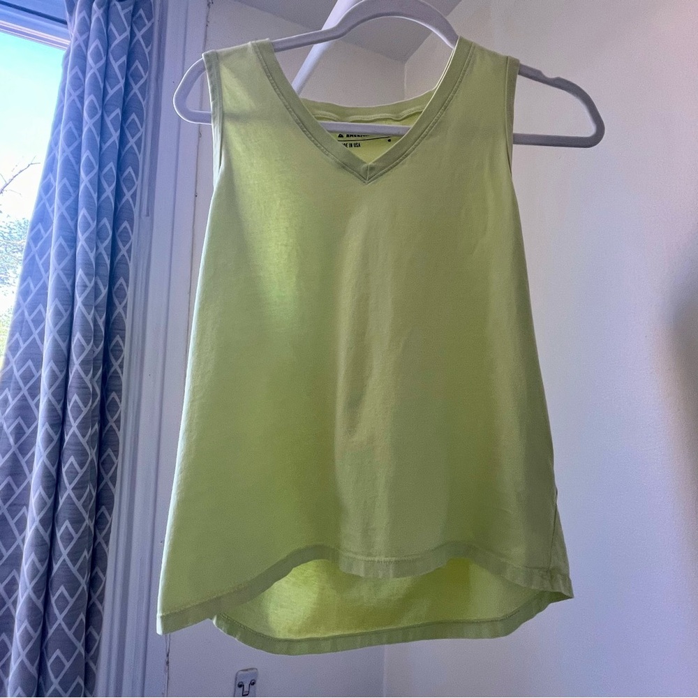American Giant green tank top